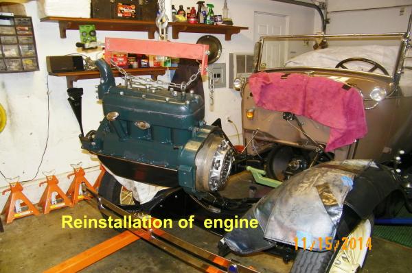 Engine being installed # 2