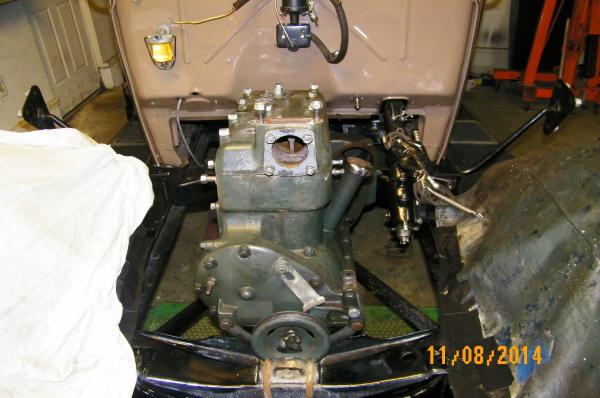 Engine being removed