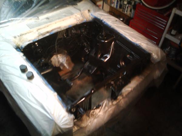 painted engine bay